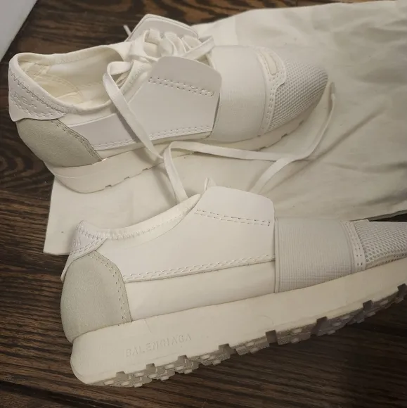 Balenciaga Leather And Mesh Race Runner Sneakers Size 37