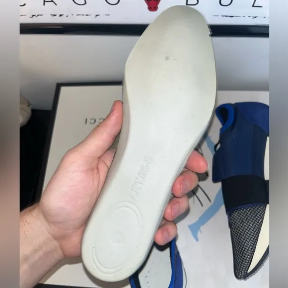Balenciaga Mesh Leather Race Runner Low Top Sneakers