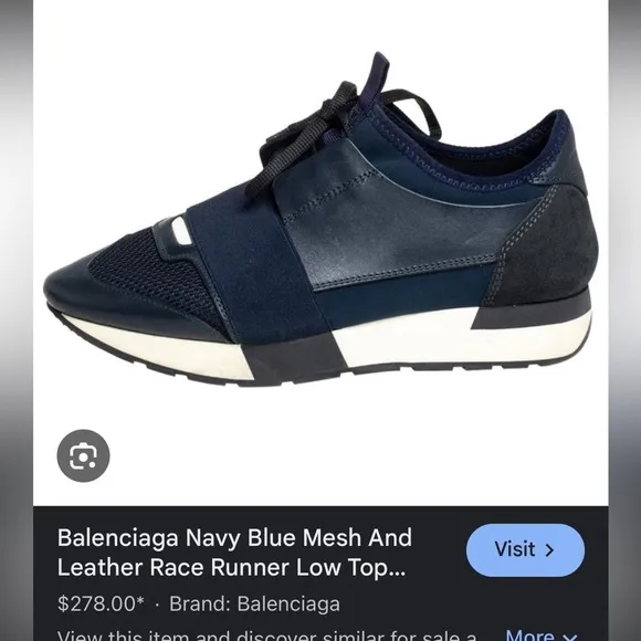 Balenciaga Mesh Leather Race Runner Low Top Sneakers