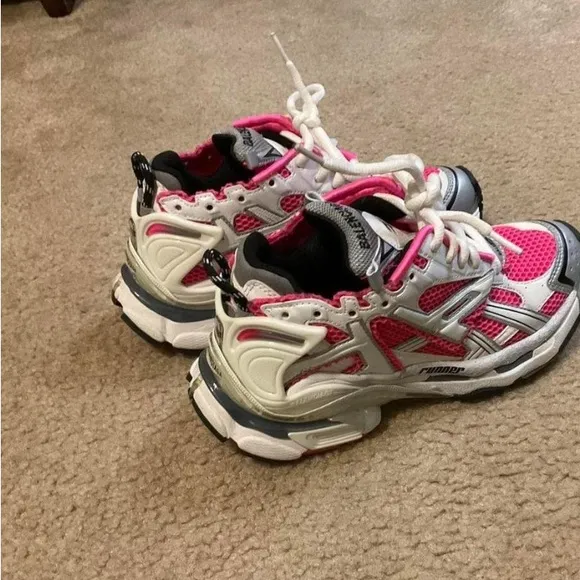 Balenciaga Pink and White Sneakers