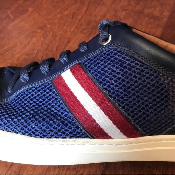 Bally Herk Men’s Mesh and Leather Low Top Sneakers, Size 11D