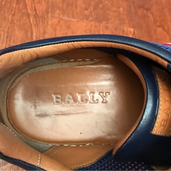 Bally Herk Men’s Mesh and Leather Low Top Sneakers, Size 11D