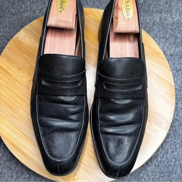 Bally Lauto Coconut Leather Loafers US 8.5 E Switzerland