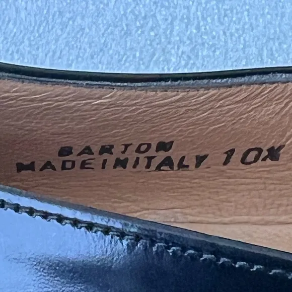 Bally Mens Borden Black Leather Penny Loafers Flats Size 10.5