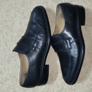 Bally Men's Neruda Black Leather Loafer Slip on Size 8EEE