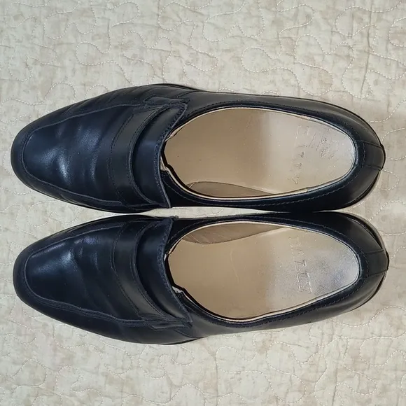 Bally Men's Neruda Black Leather Loafer Slip on Size 8EEE
