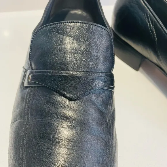 Bally of Switzerland vintage black leather loafers