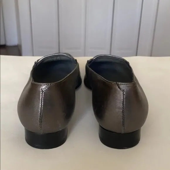 Bally Talbala gunmetal Nappa leather loafers