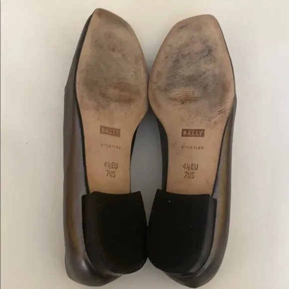 Bally Talbala gunmetal Nappa leather loafers