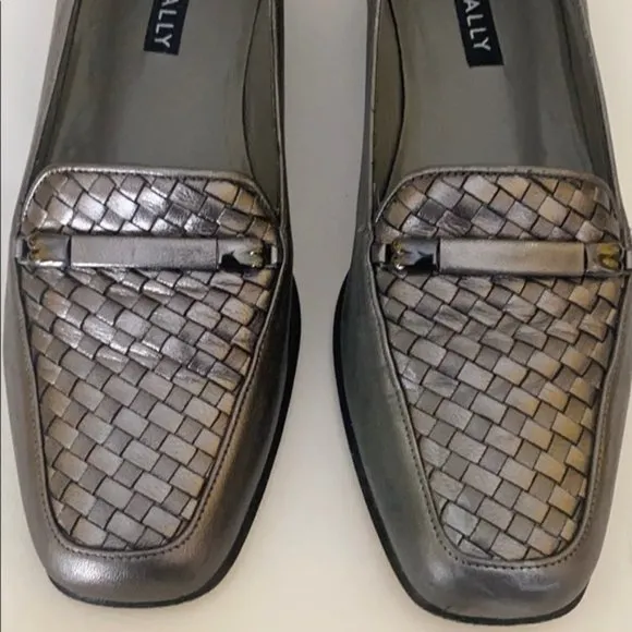 Bally Talbala gunmetal Nappa leather loafers
