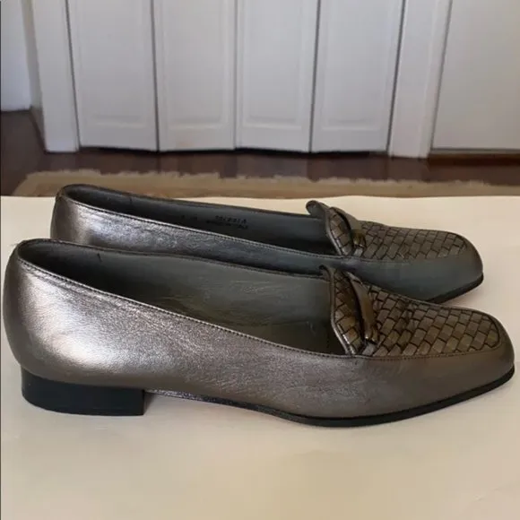 Bally Talbala gunmetal Nappa leather loafers