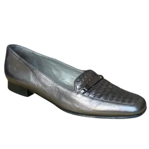 Bally Talbala gunmetal Nappa leather loafers