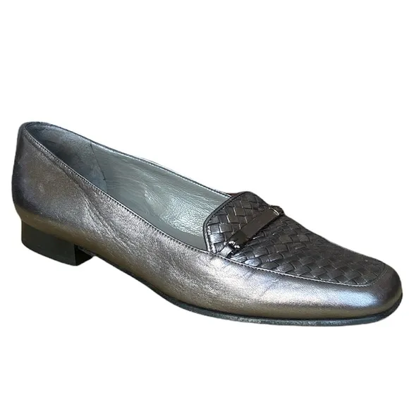 Bally Talbala gunmetal Nappa leather loafers