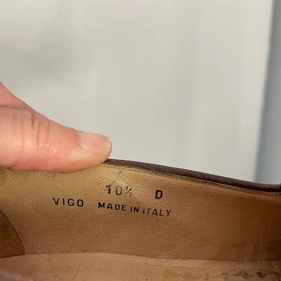 Bally Vigo Brown Leather Tassel Loafers Size 10.5
