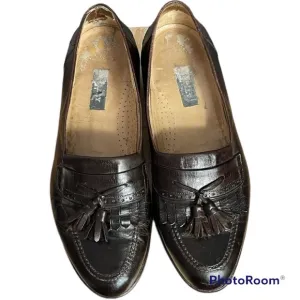 Bally Vigo Brown Leather Tassel Loafers Size 10.5