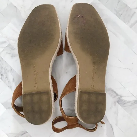 BANANA REPUBLIC Suede Closed Toe Espadrilles Size 7.5