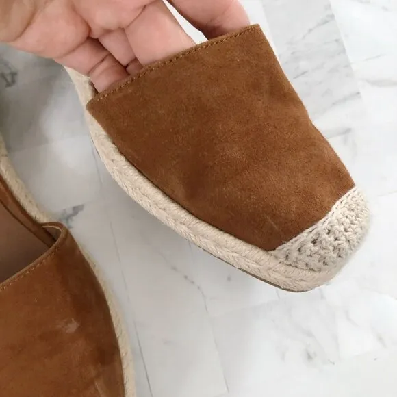 BANANA REPUBLIC Suede Closed Toe Espadrilles Size 7.5