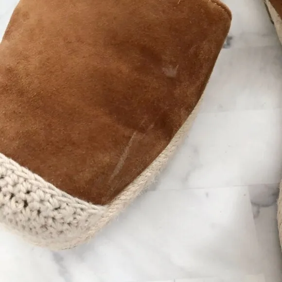 BANANA REPUBLIC Suede Closed Toe Espadrilles Size 7.5