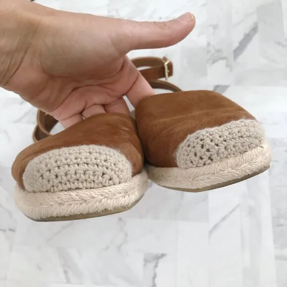BANANA REPUBLIC Suede Closed Toe Espadrilles Size 7.5