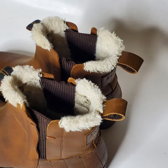 Barbour Primrose leather faux fur lined ankle boots brown Size 4 -US size 5.5