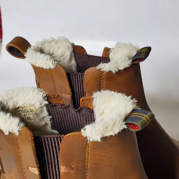 Barbour Primrose leather faux fur lined ankle boots brown Size 4 -US size 5.5