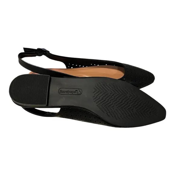 Baretraps Riva sling back Flats Shoes, Size 8M, Black‎