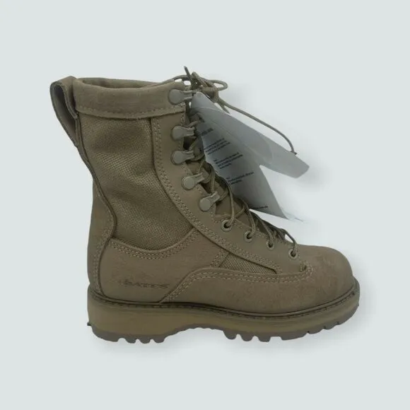 Bates  WOMEN'S Ankle Combat Military Boots Brown Lace US 2 1/2