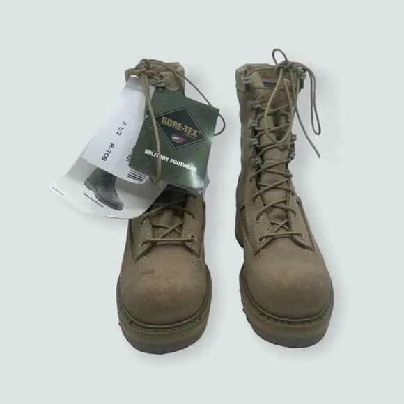 Bates  WOMEN'S Ankle Combat Military Boots Brown Lace US 2 1/2