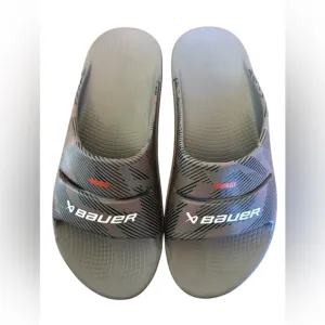 Bauer/Oofos Next Game Sport Slide Slippers in Gray size Men11 Women13