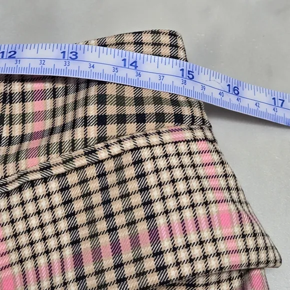 Baum Uno Pferdgarten pink plaid lined button skirt. Size  EU 40- US 8