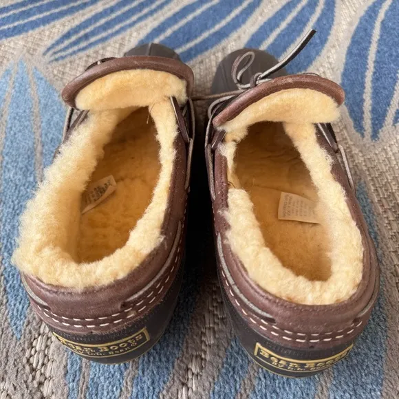 Bean Boots by LL Bean Women’s Shearling Lined Gumshoe Boots Made USA Size 10