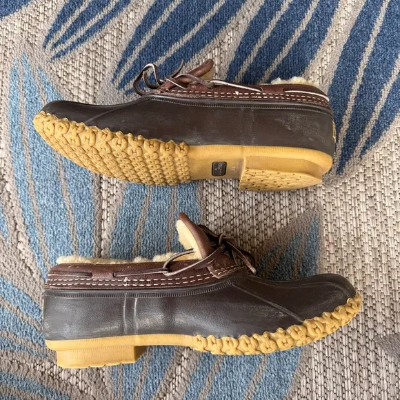 Bean Boots by LL Bean Women’s Shearling Lined Gumshoe Boots Made USA Size 10