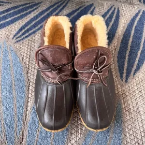 Bean Boots by LL Bean Women’s Shearling Lined Gumshoe Boots Made USA Size 10