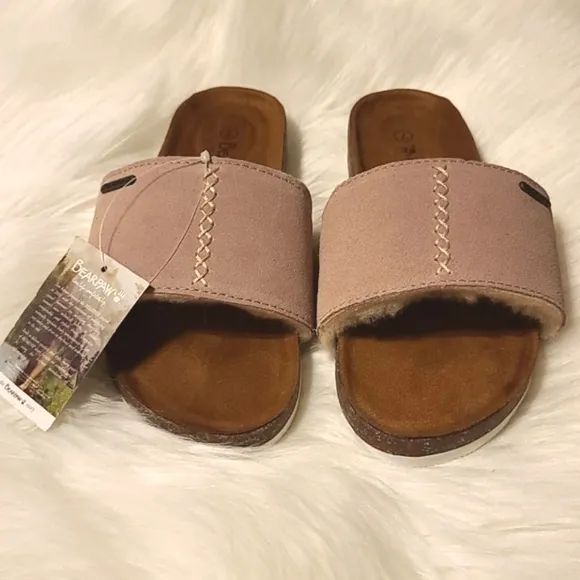 BEARPAW Bettina Slide Sandal Blush Pink