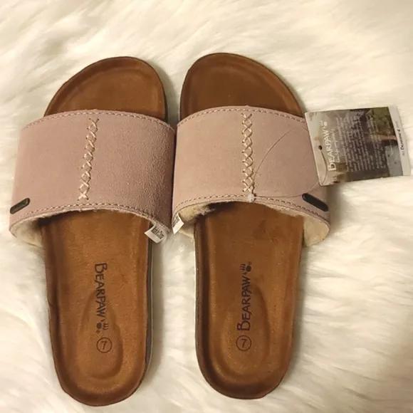 BEARPAW Bettina Slide Sandal Blush Pink