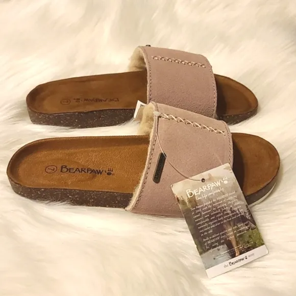BEARPAW Bettina Slide Sandal Blush Pink