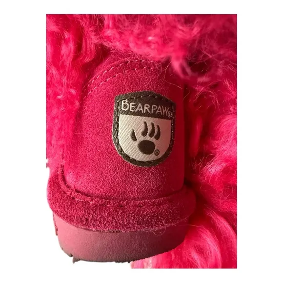 BearPaw Hot Pink Furry Boots