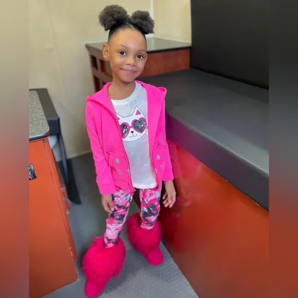 BearPaw Hot Pink Furry Boots
