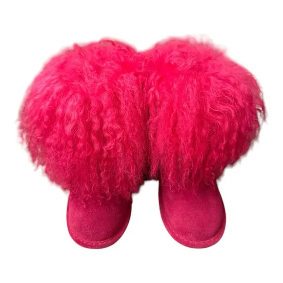 BearPaw Hot Pink Furry Boots