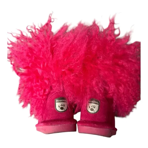 BearPaw Hot Pink Furry Boots