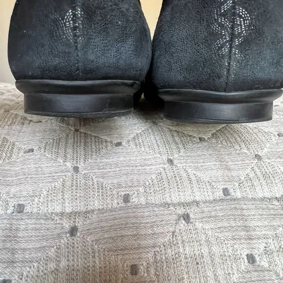 Beautifeel Jolie Black Patterned Suede Ballet Flat Women EU 40 US 8.5-9 Slip On