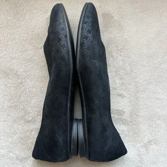 Beautifeel Jolie Black Patterned Suede Ballet Flat Women EU 40 US 8.5-9 Slip On