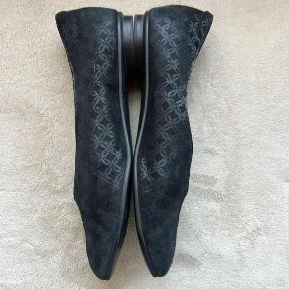 Beautifeel Jolie Black Patterned Suede Ballet Flat Women EU 40 US 8.5-9 Slip On