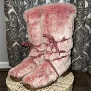 Bebe Pink Fur Boots