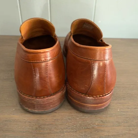 Beckett Simonon Brown Leather Penny Loafers Men's Size 10 Blake Stitch Shoes