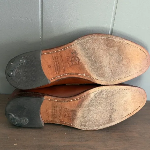 Beckett Simonon Brown Leather Penny Loafers Men's Size 10 Blake Stitch Shoes