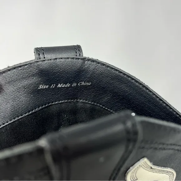 Beek Pelican Leather Platform Sandal Black Slides Womens Size 7