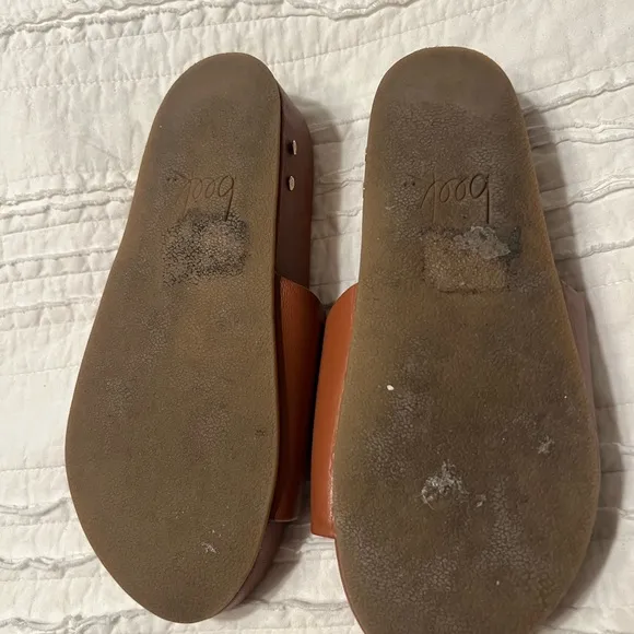 Beek Platform Slides Leather Pelican Tan (5)