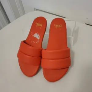 Beek Sugarbird Leather Slides Size 5, colorful, stylish, chic, beach