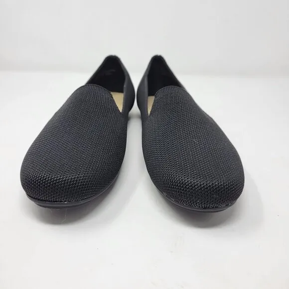Bella Vita Womens Hathaway Black Knit Slip On Shoes Size 8.5 WW Extra Wide Comfo
